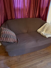 Old and dusty sofa
