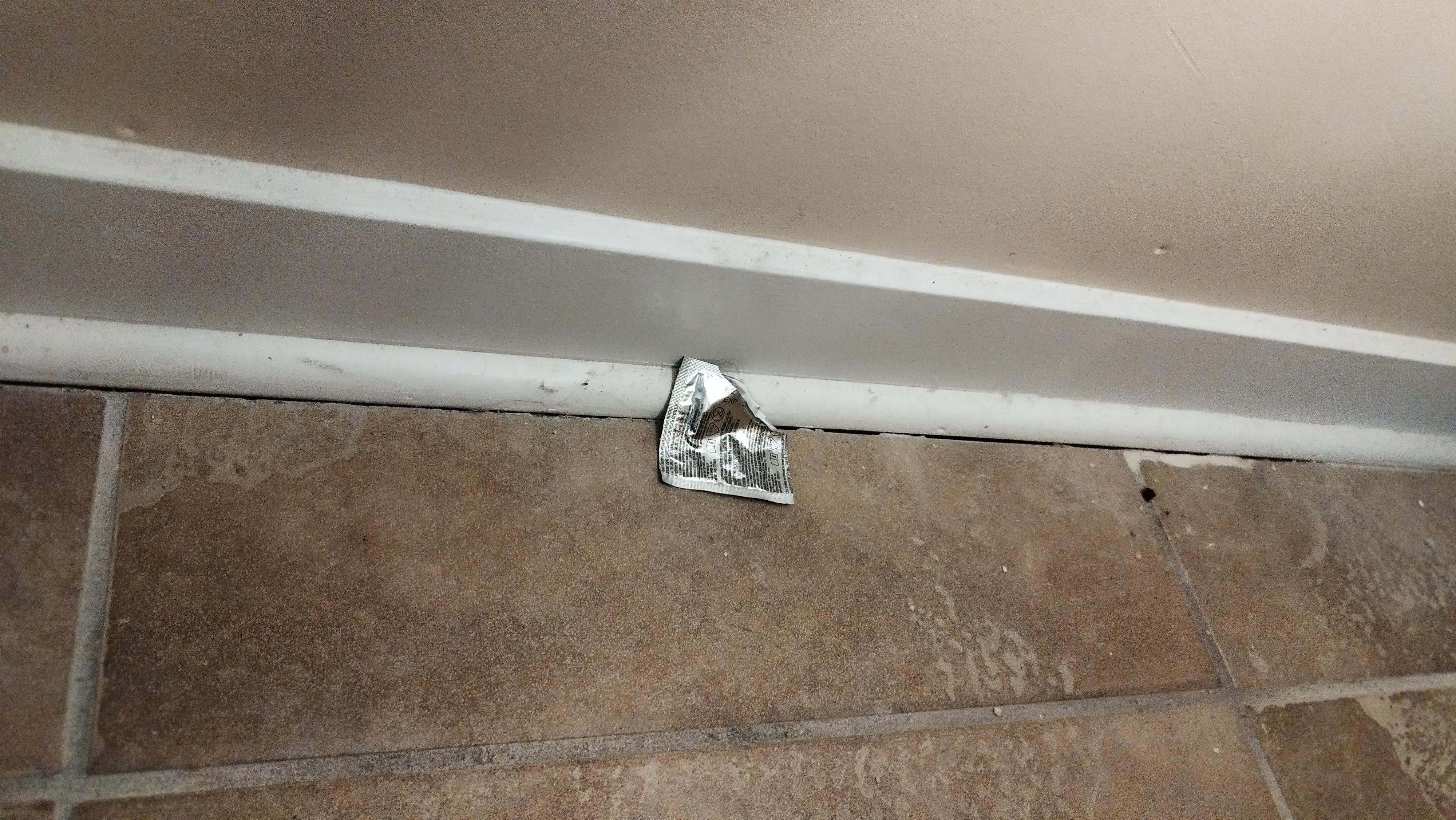 leere Kondomverpackung