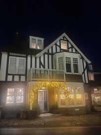 Our room at the top with the two windows