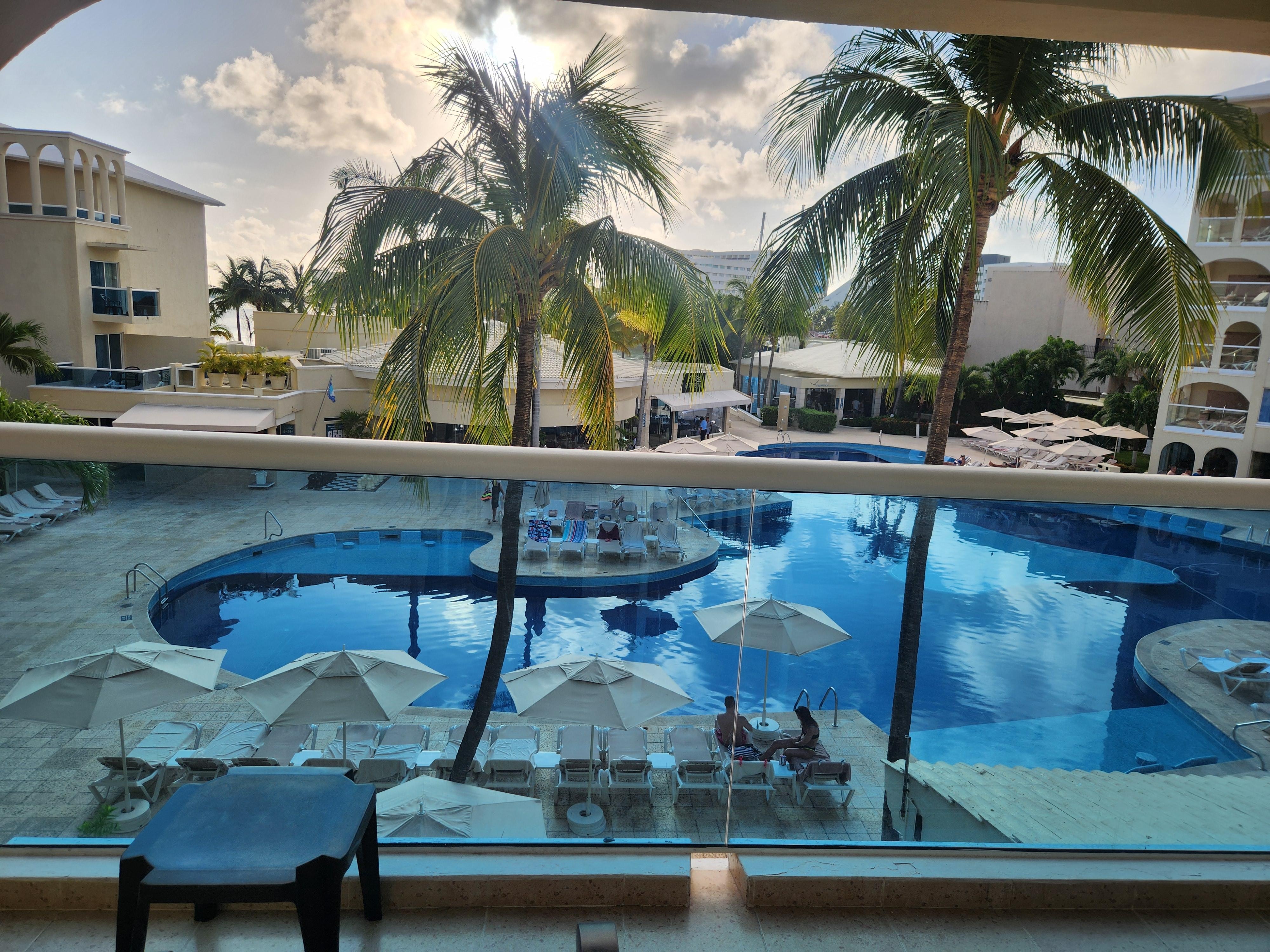 View from our balcony.  We watched the night shows