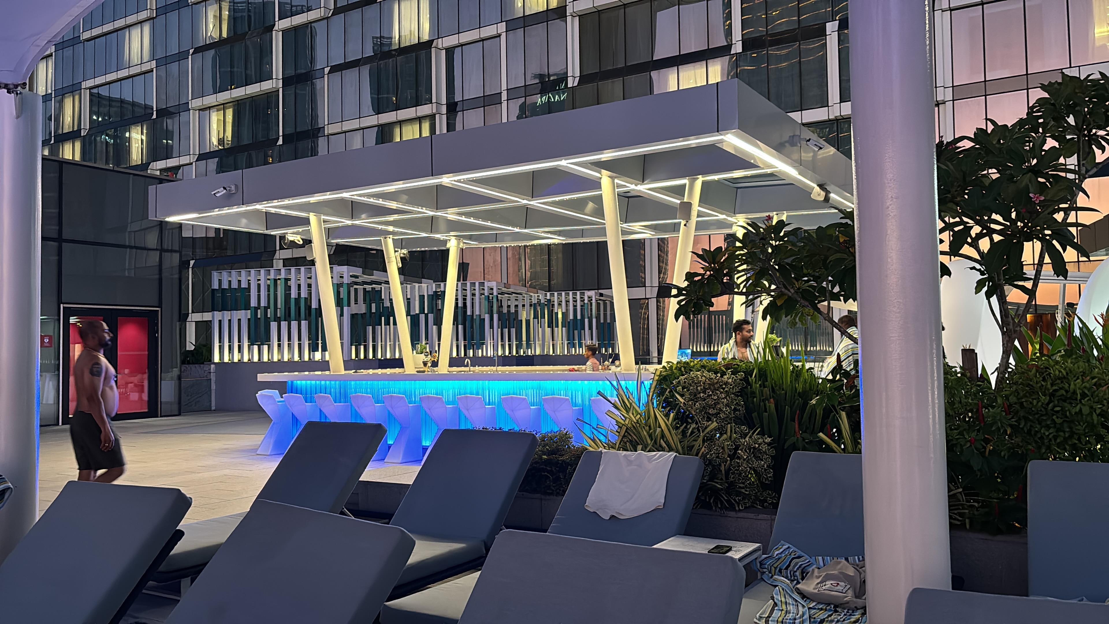 Bar by the infinity pool.