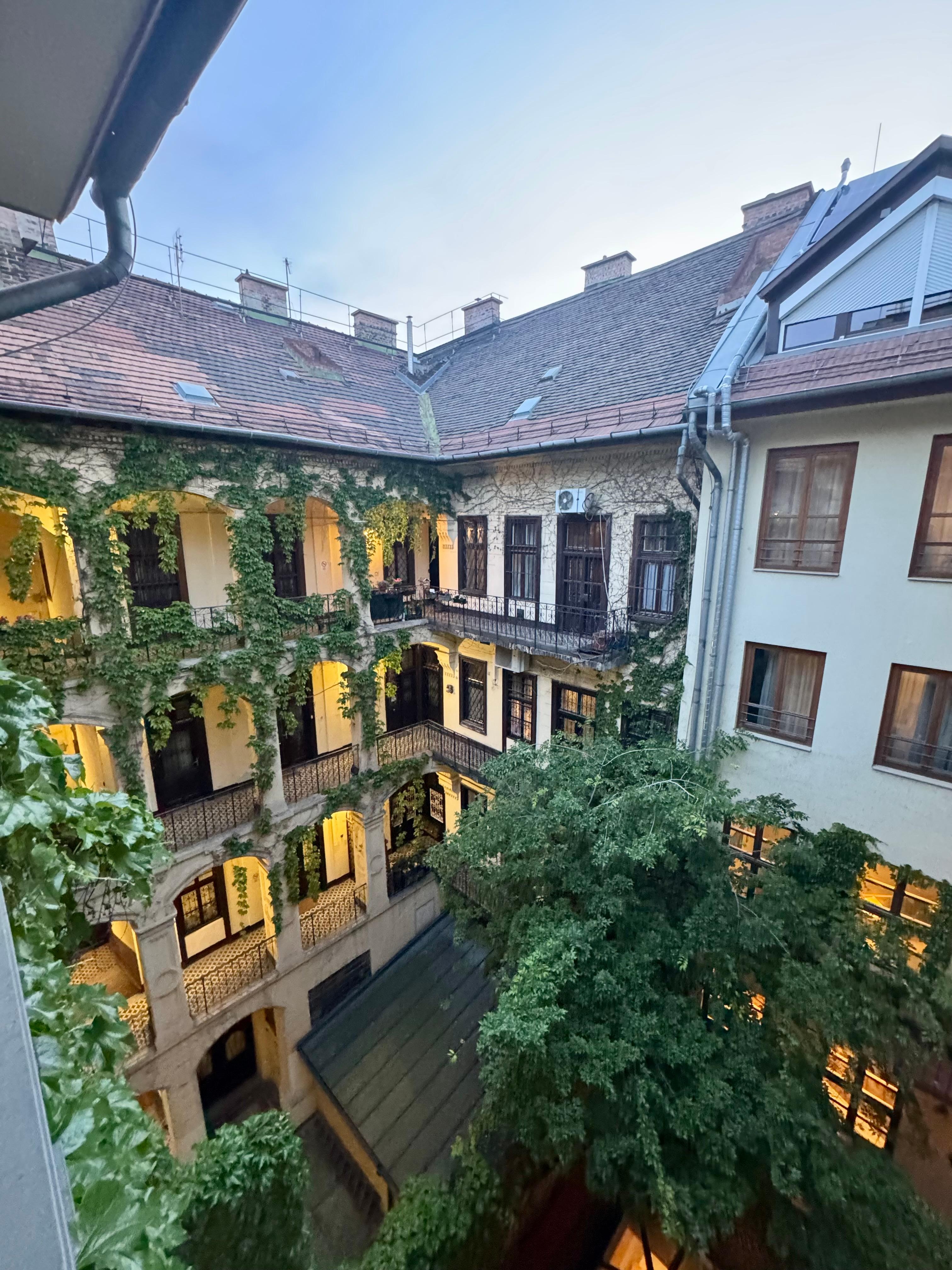 adorable courtyard in the center of the hotel. 
