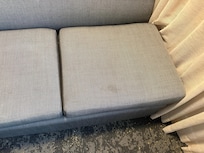 One of the main stains on the couch