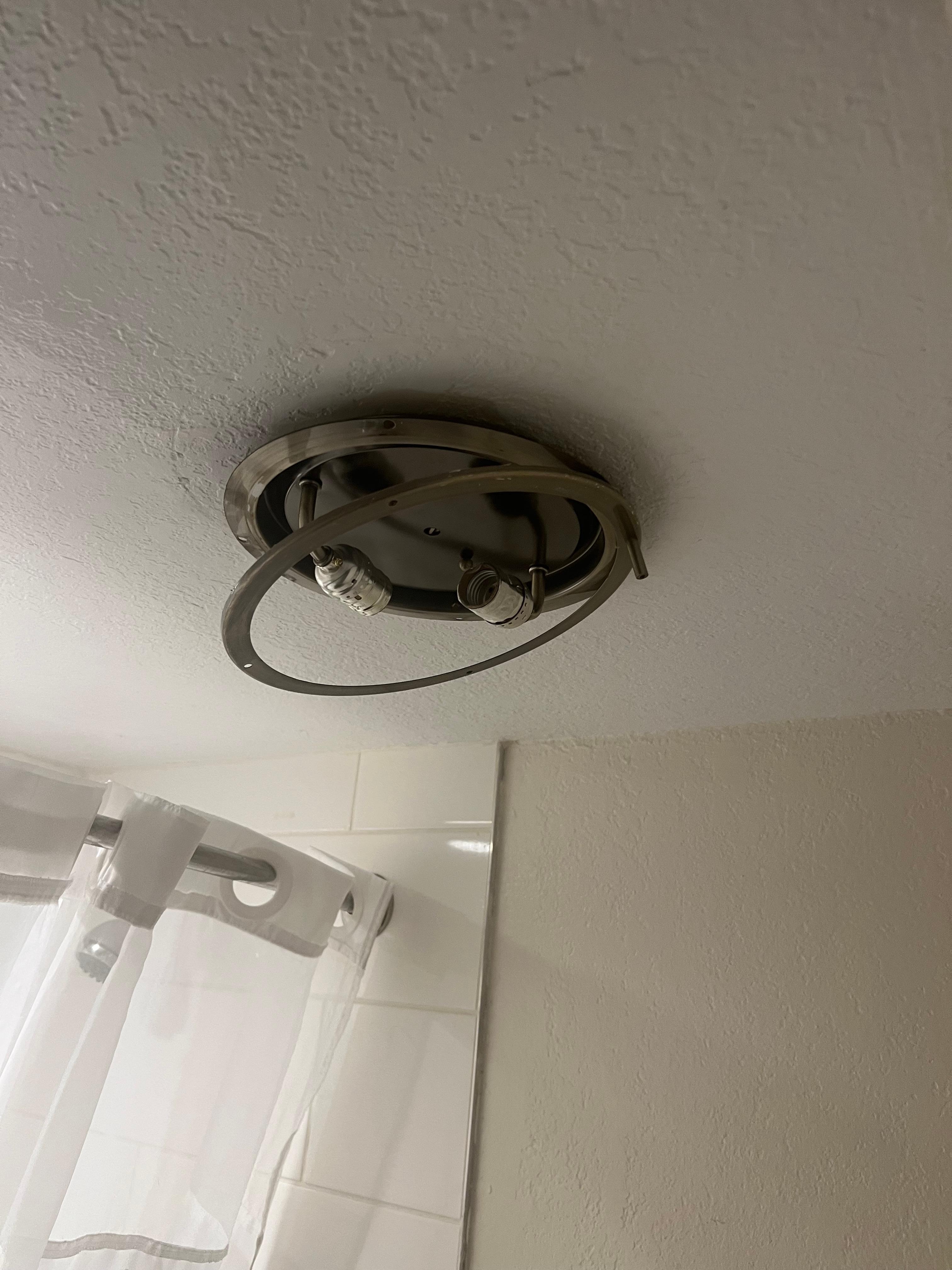 Light fixture in bathroom