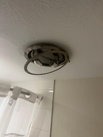 Light fixture in bathroom