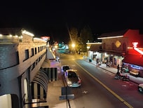 From the second story balcony that's open until 10pm