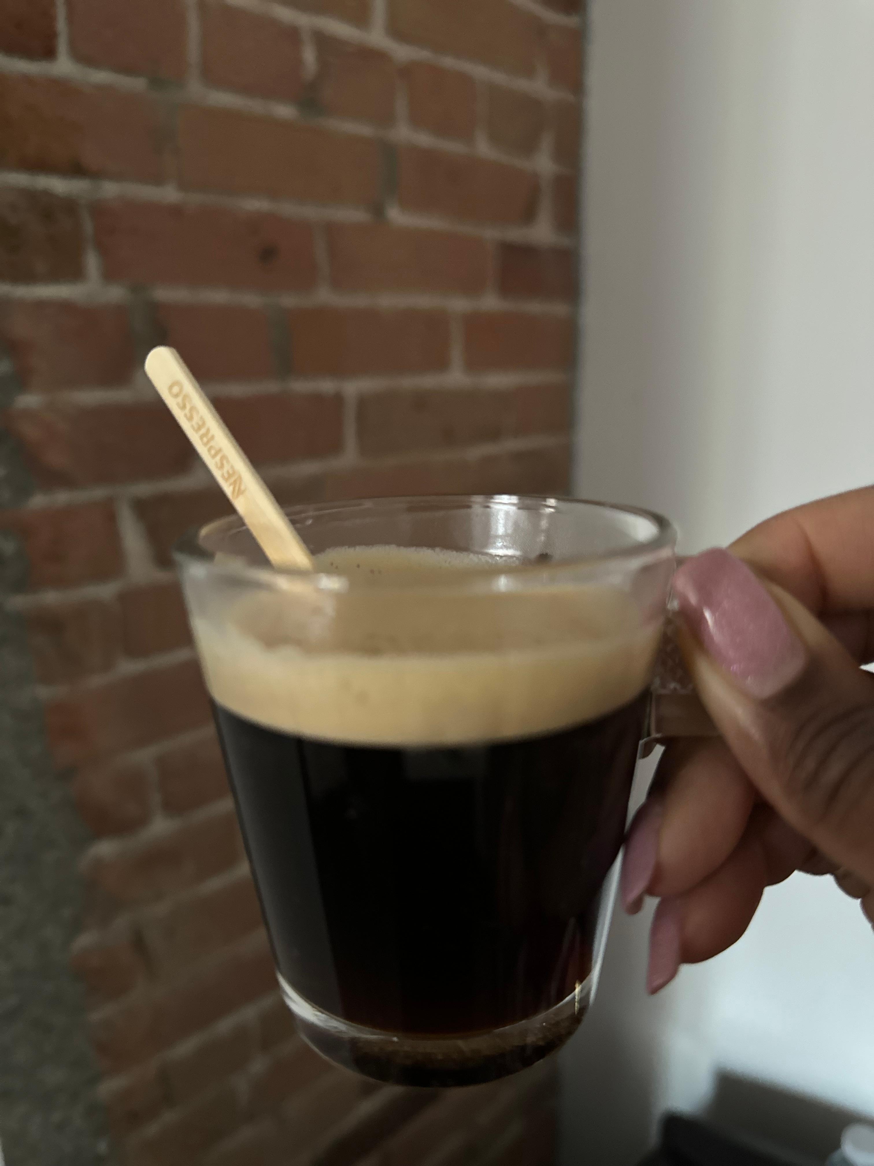 Delicious coffee/espresso  in room