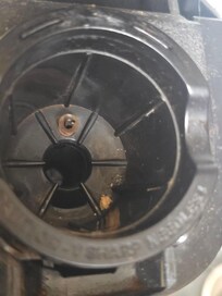 A chunk of crude inside