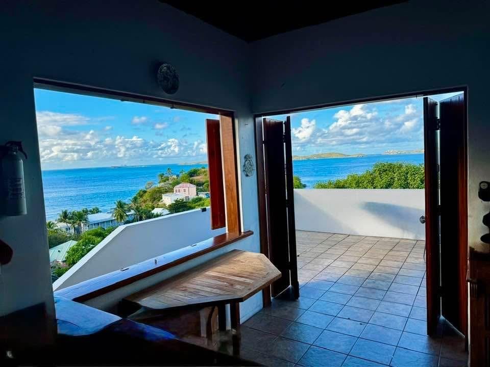 Looking out of kitchen