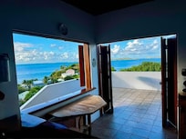 Looking out of kitchen