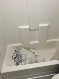 Dirty towels from previous guests