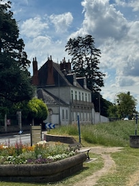 View of the chateau from the road along the river