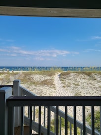 The beach is lovely.