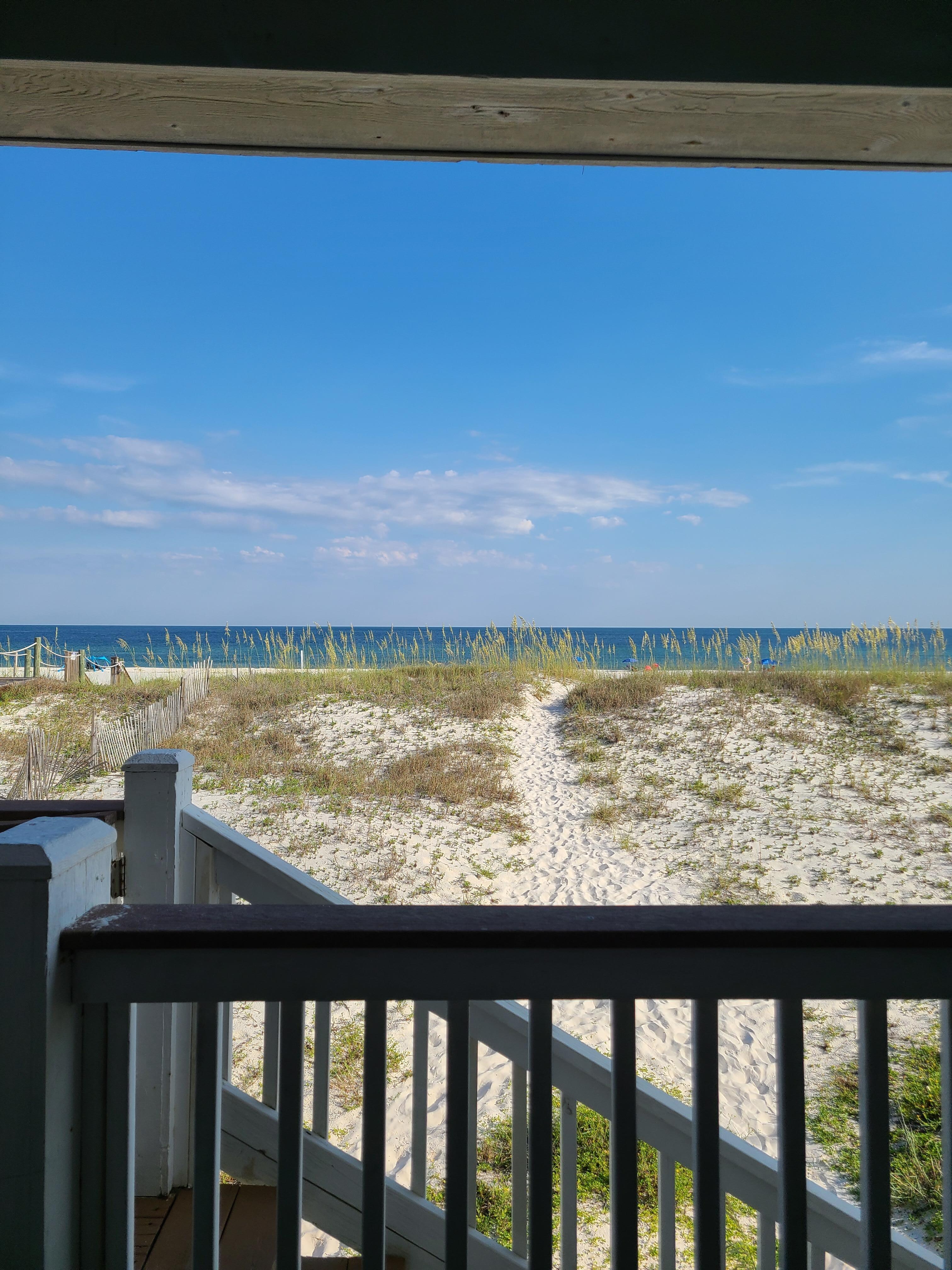 The beach is lovely.
