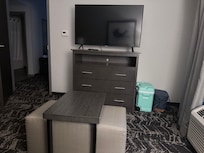 Living area was comfortable, clean, and had plenty of space to relax. Definitely one of the best parts of the stay.