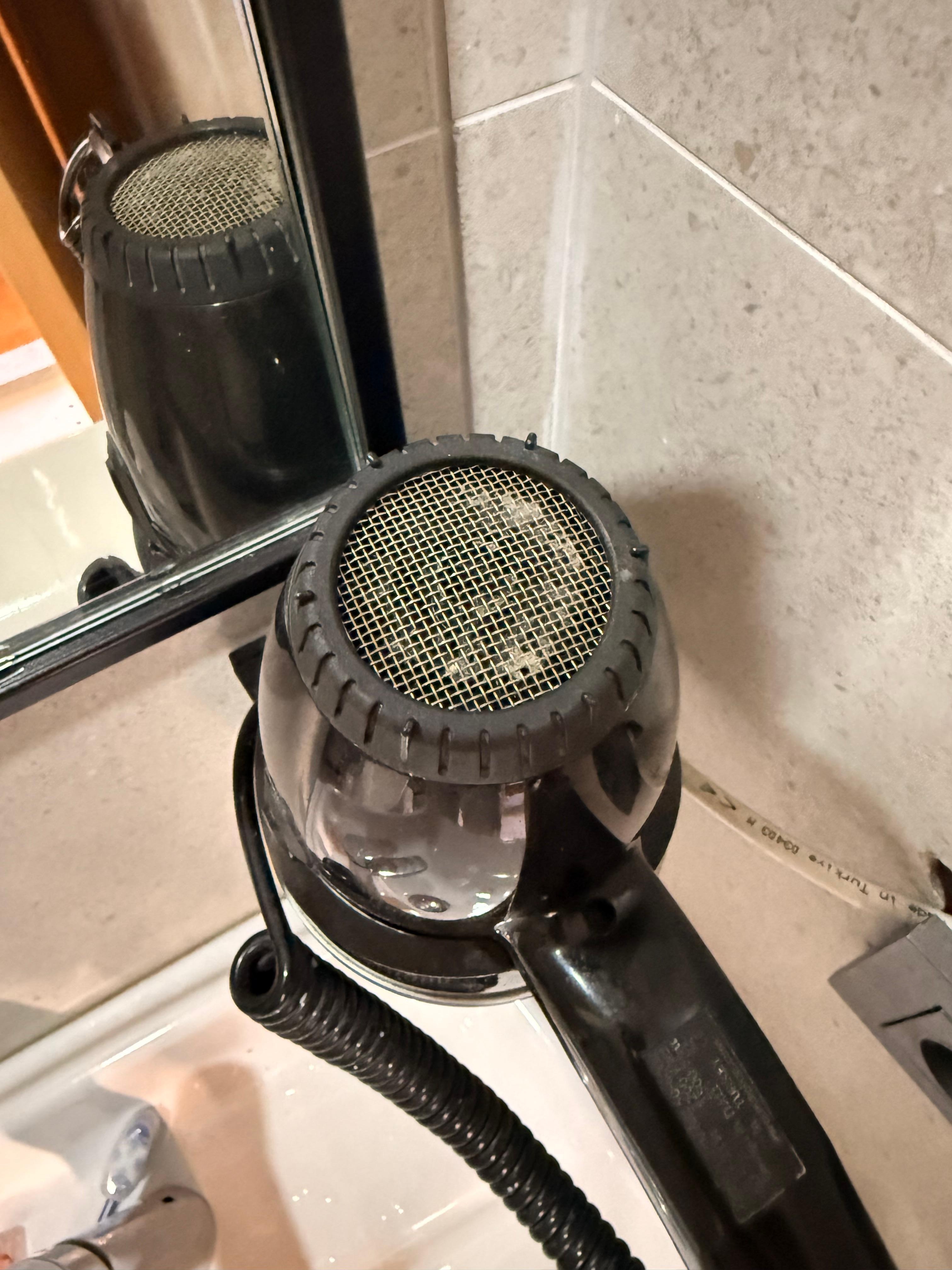 Dirty hair dryer