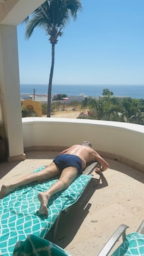 Beautiful patio right outside the bedroom