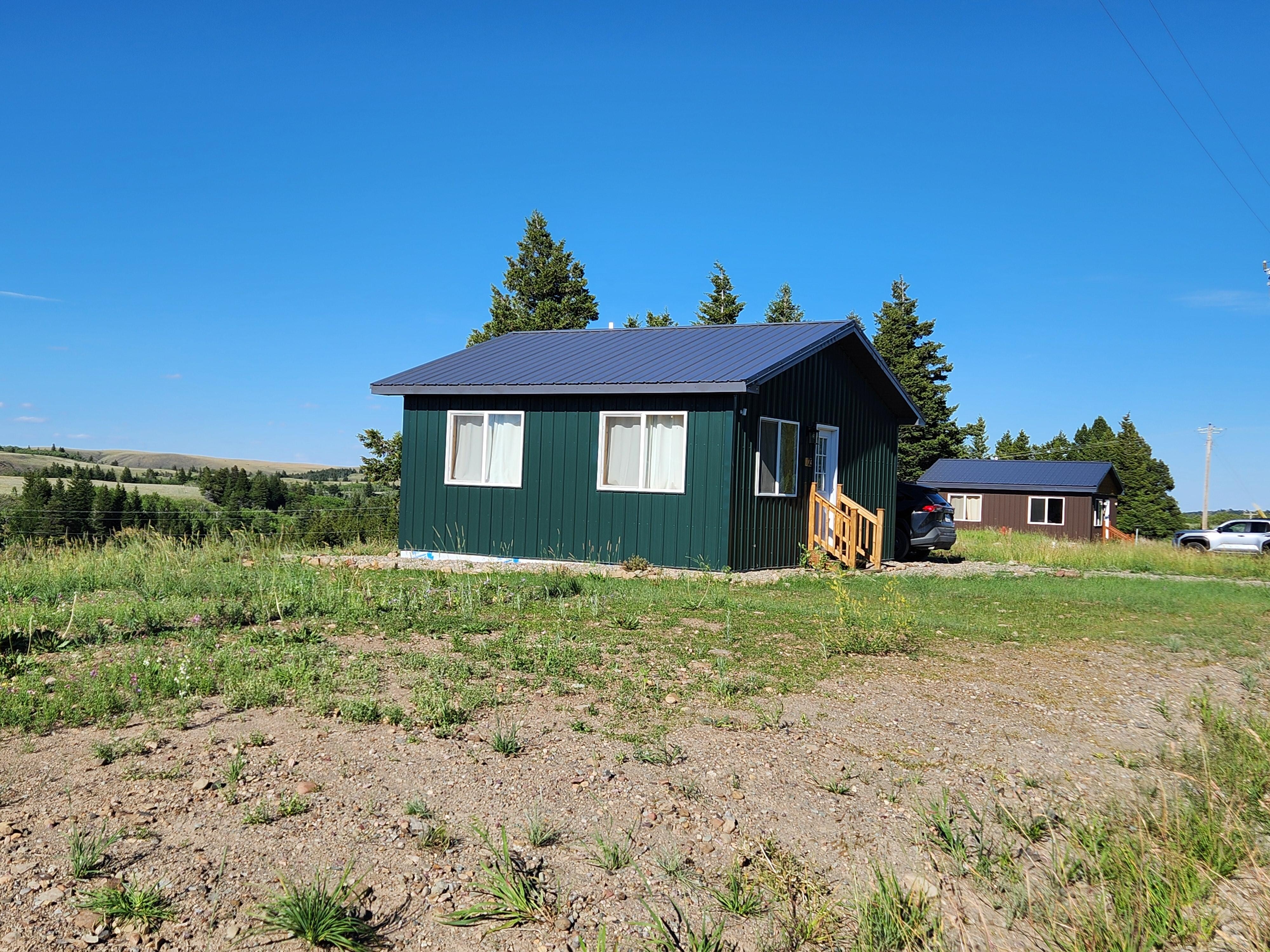 Side view of cabin