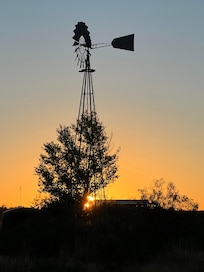 Windmill at sunset
