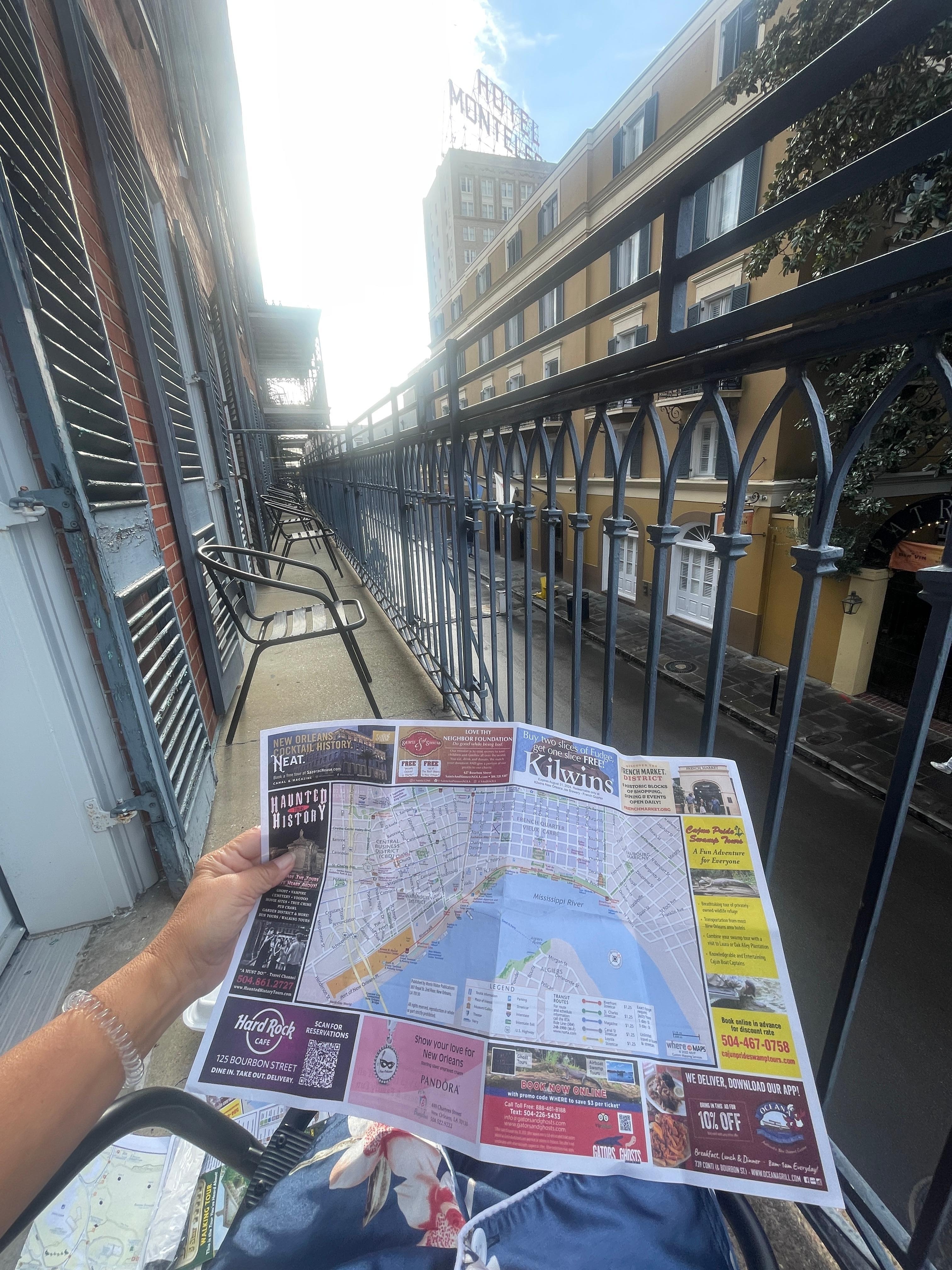 Enjoying Sunrise on the balcony facing Bienville St. 