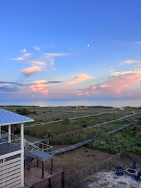 Beginning of August. Quality sunset pictures were between 8:00-8:30.