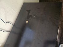 Desk was gouged.