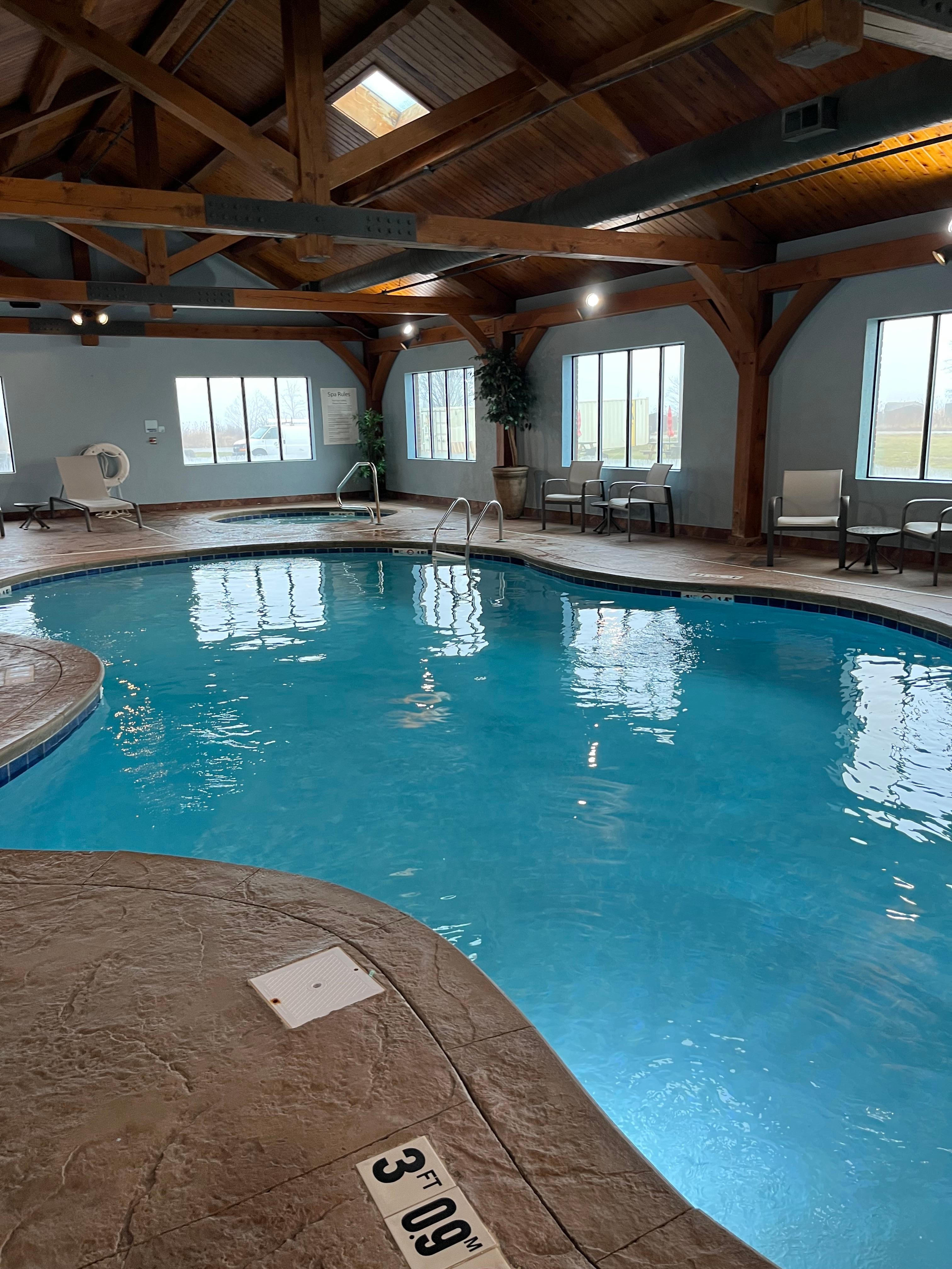 Hotel pool and hot tub 