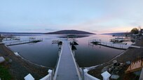 Panoramic view from the back staircase, overlooking Keuka.lake.