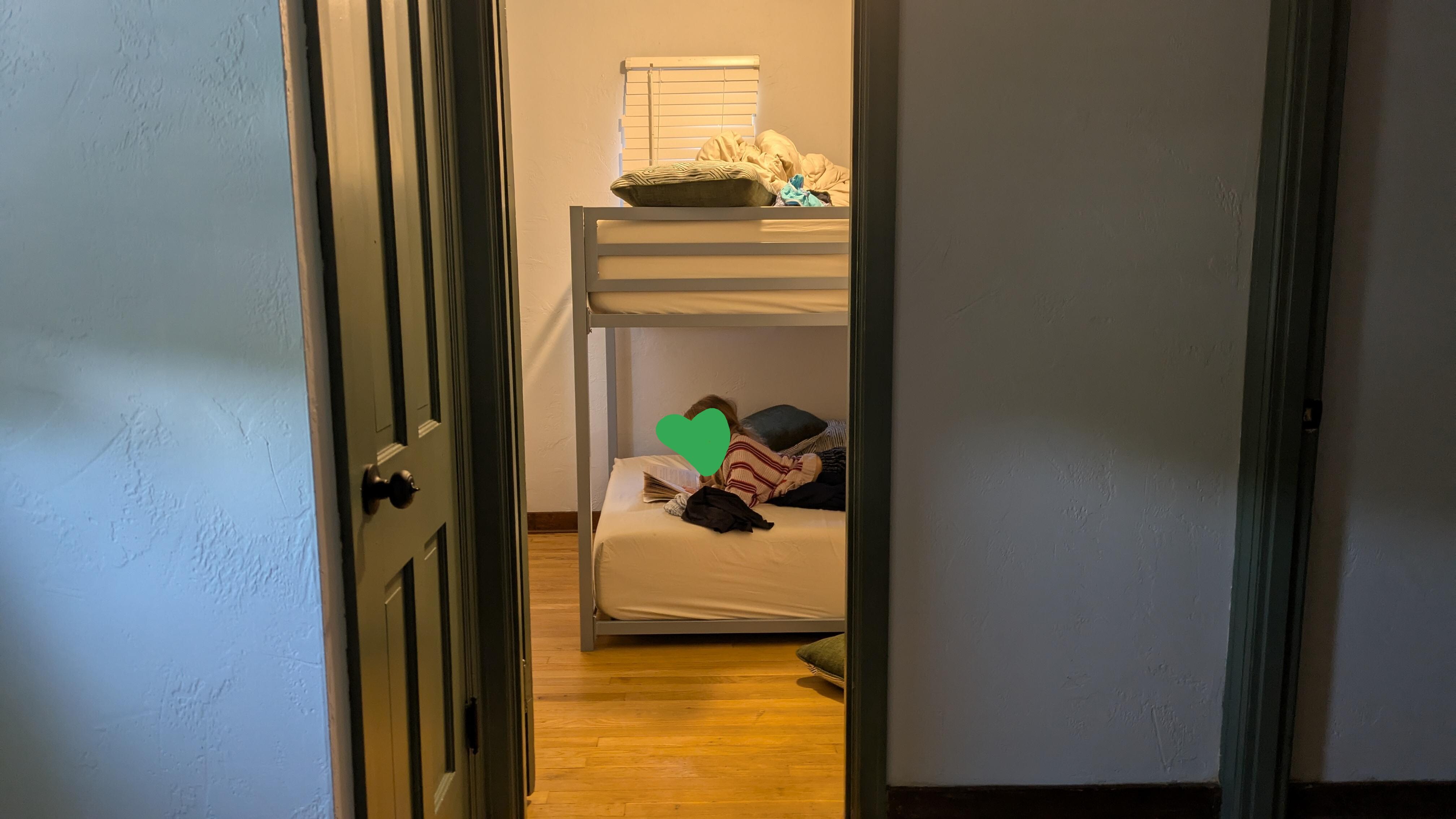 My girls loved the large bunk beds - the perfect reading nook.