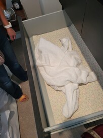 Gross towels in the dresser