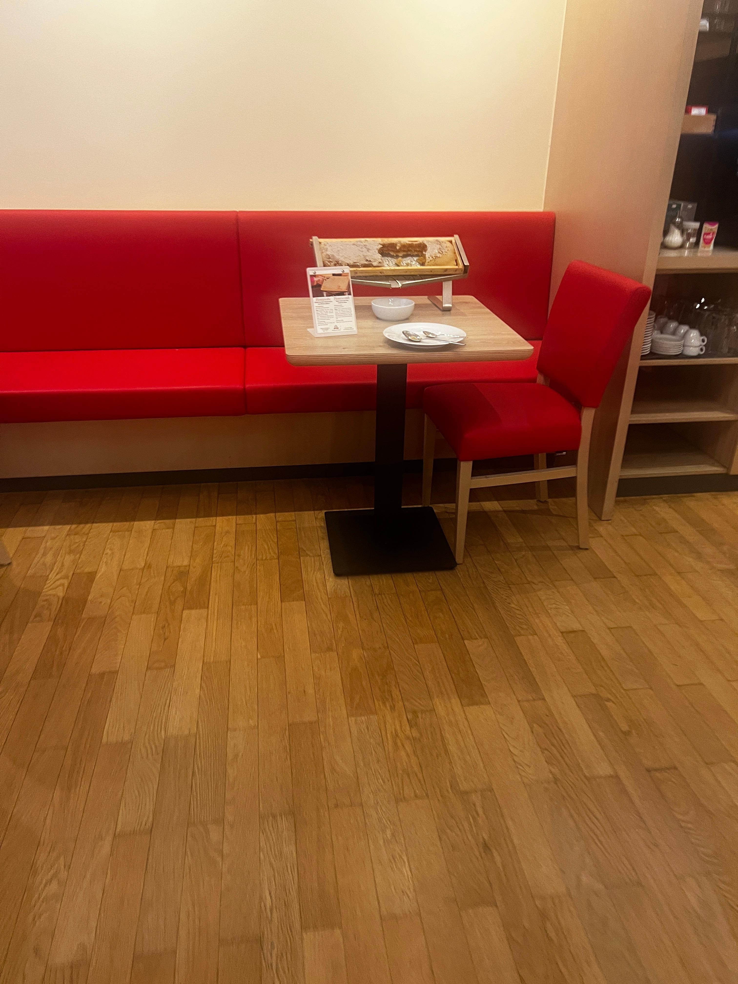 Honey from a honey comb for tasting