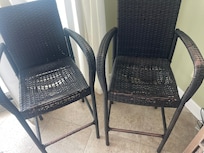 Dry rotting chairs that we couldn’t sit in and left small pieces all over the floor.