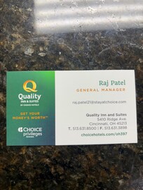 Manager at hotel but was told not on site.