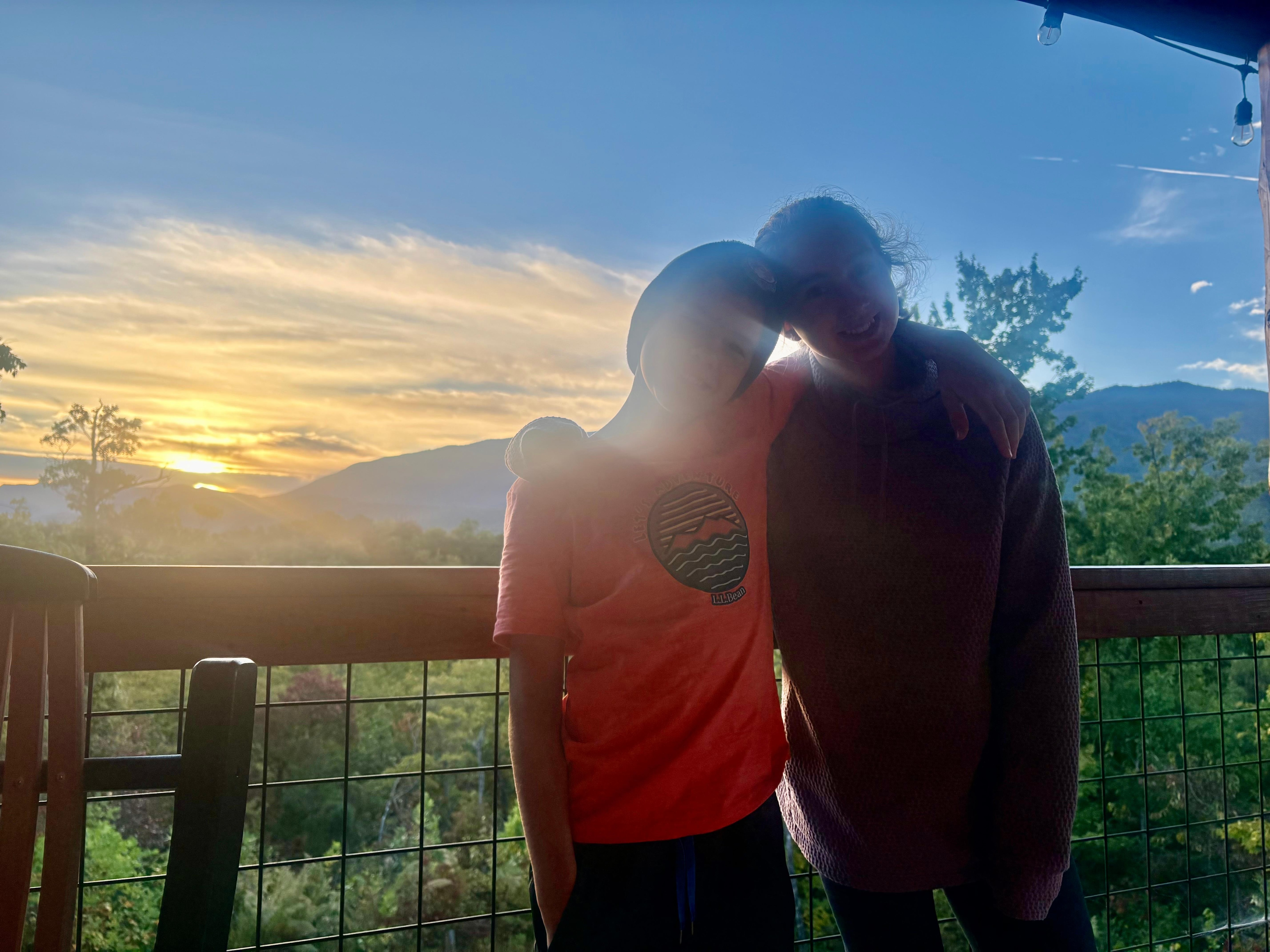 Sunrise over the mountains 