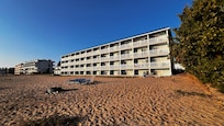 The beach front of the hotel