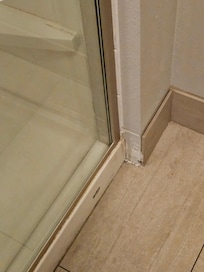 Tile broken and someone's hair