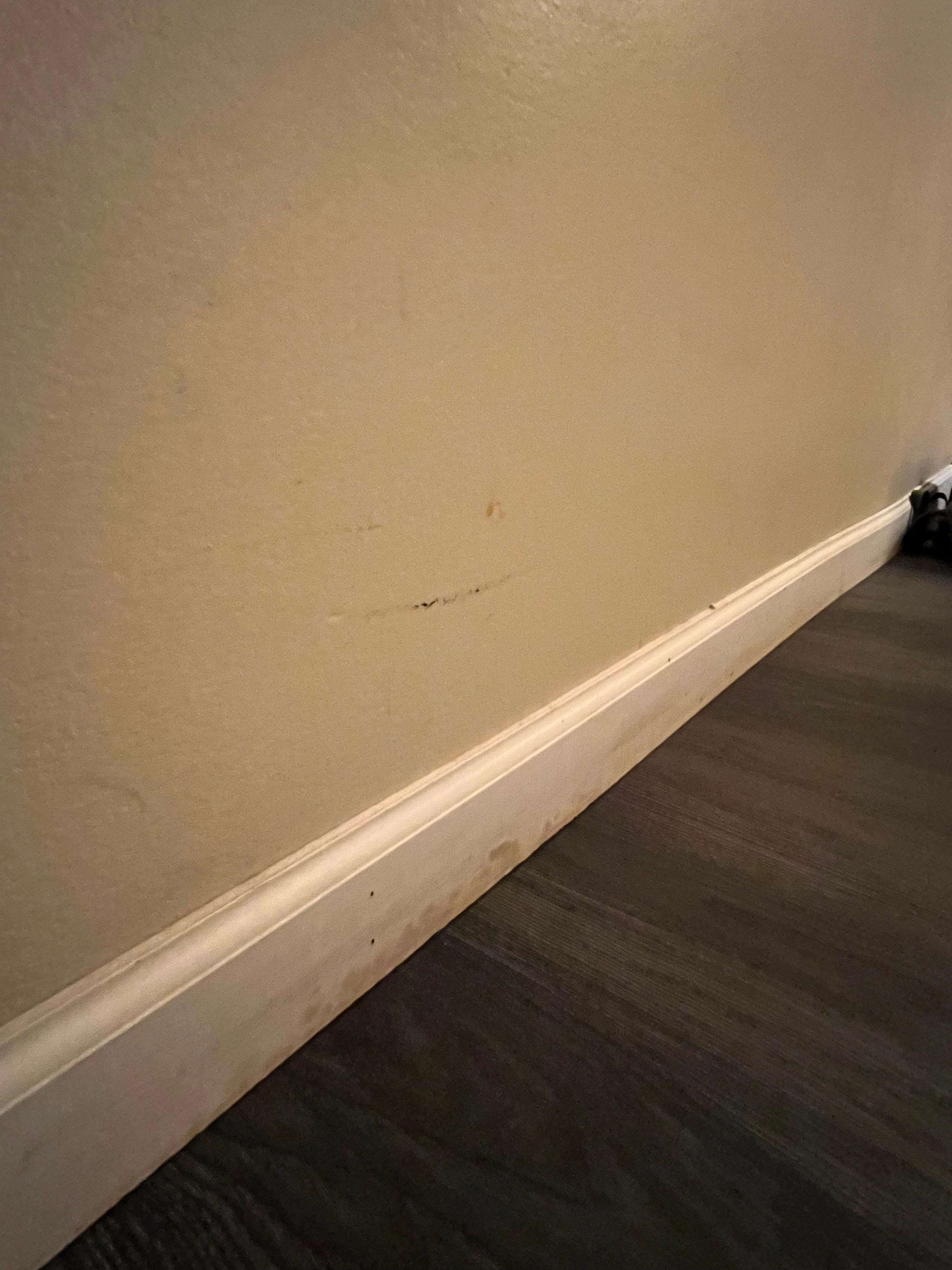 Walls were all dirty.
