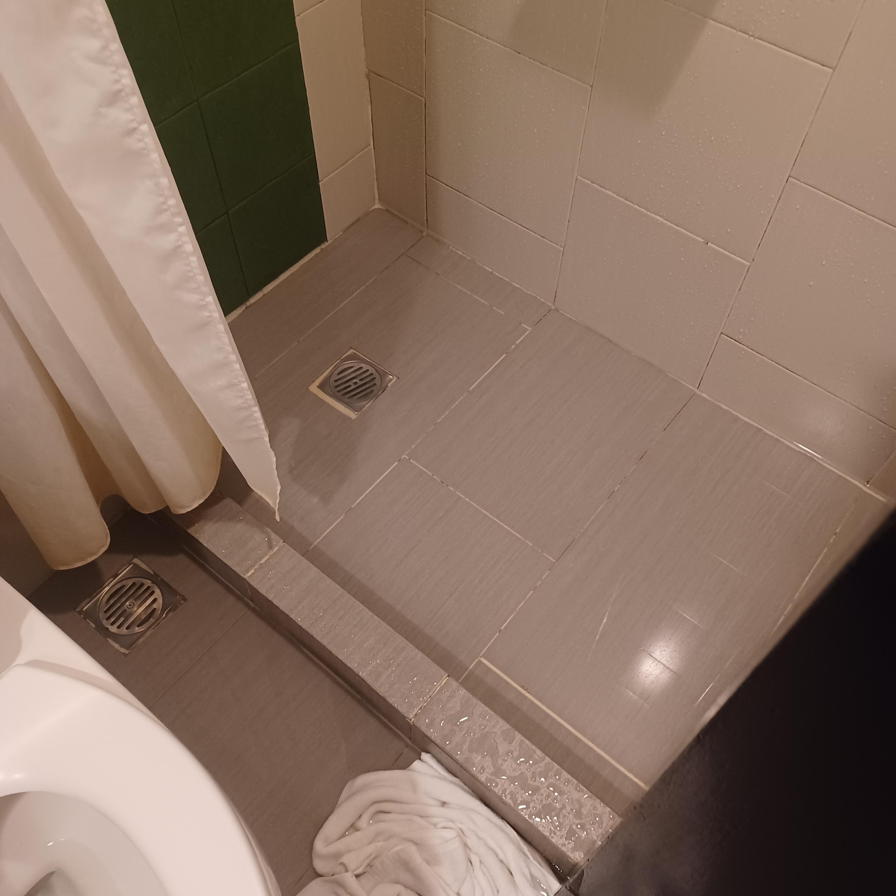 Shower- flooded