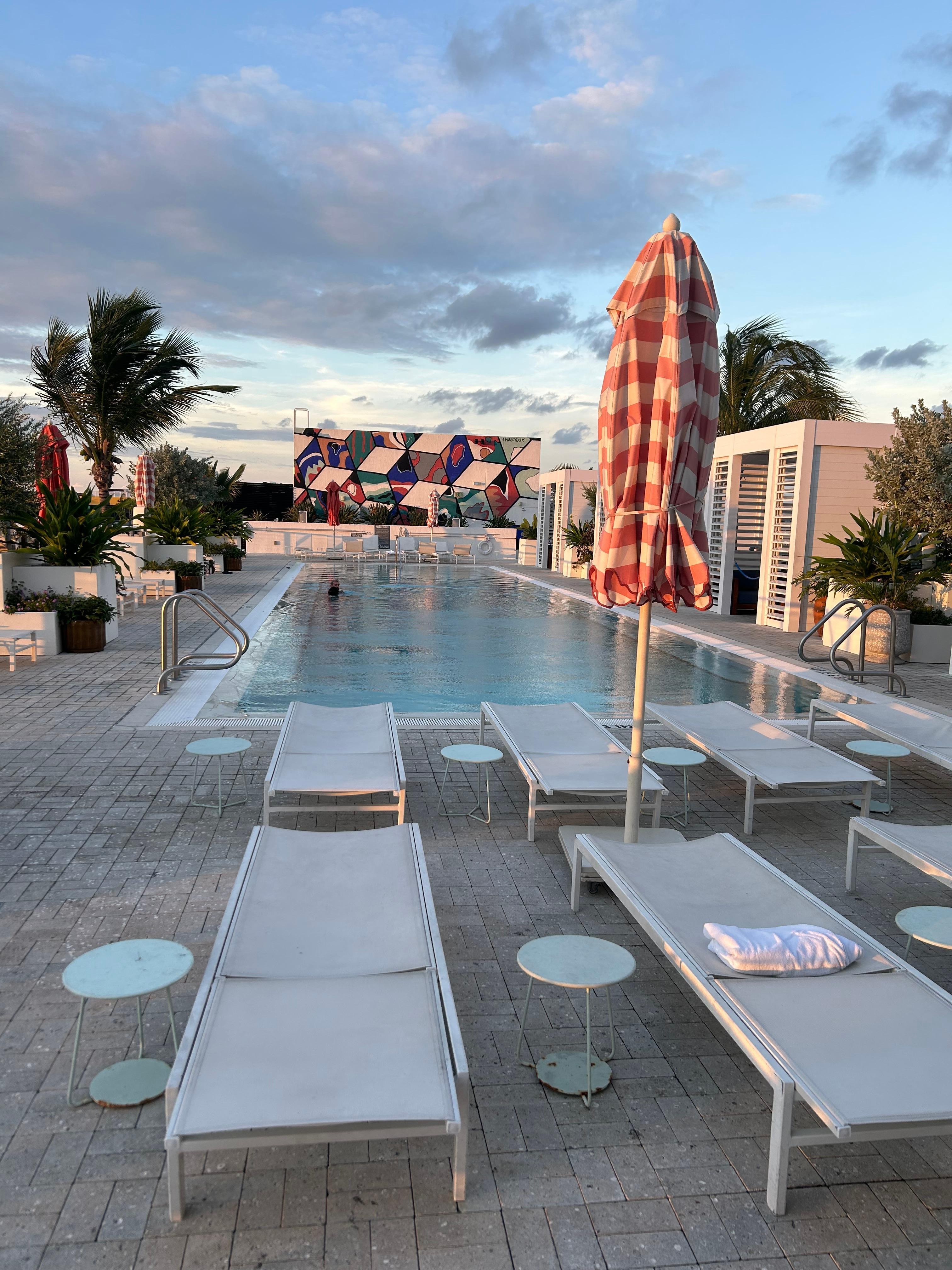 The refreshing lap pool so inviting. 