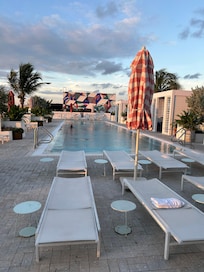 The refreshing lap pool so inviting.