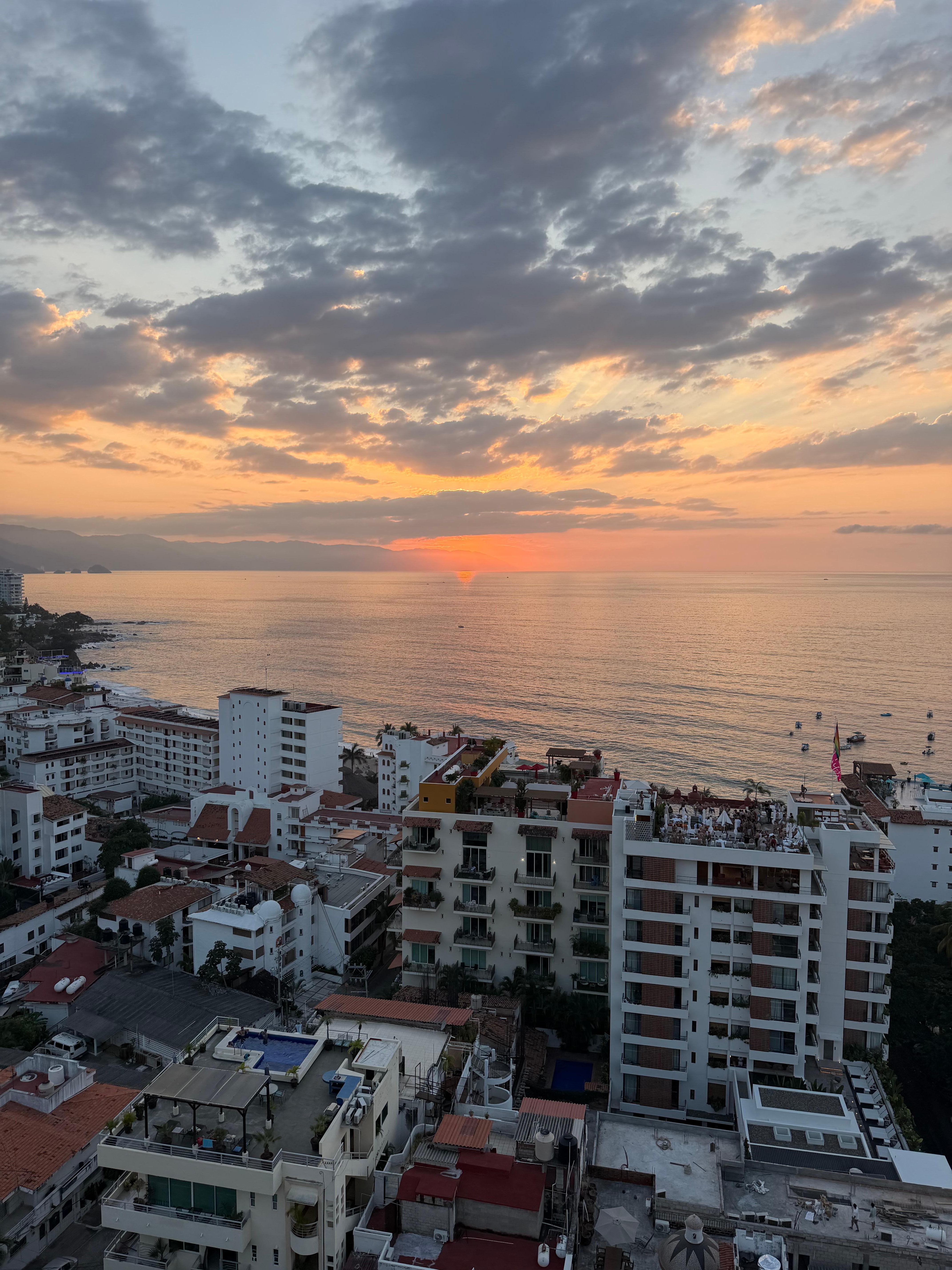 Evening view to the west. 