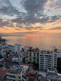 Evening view to the west.