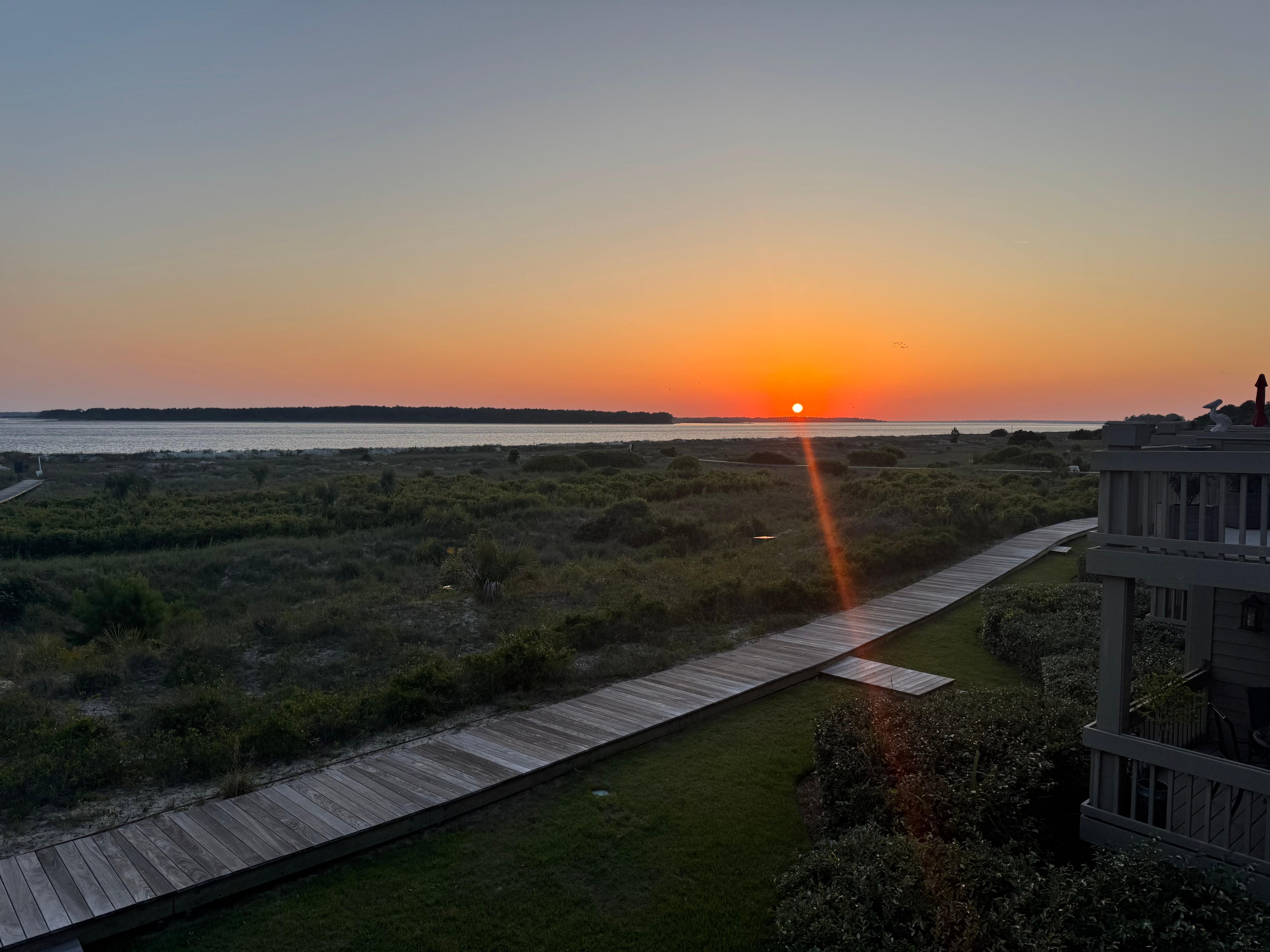 View in evening