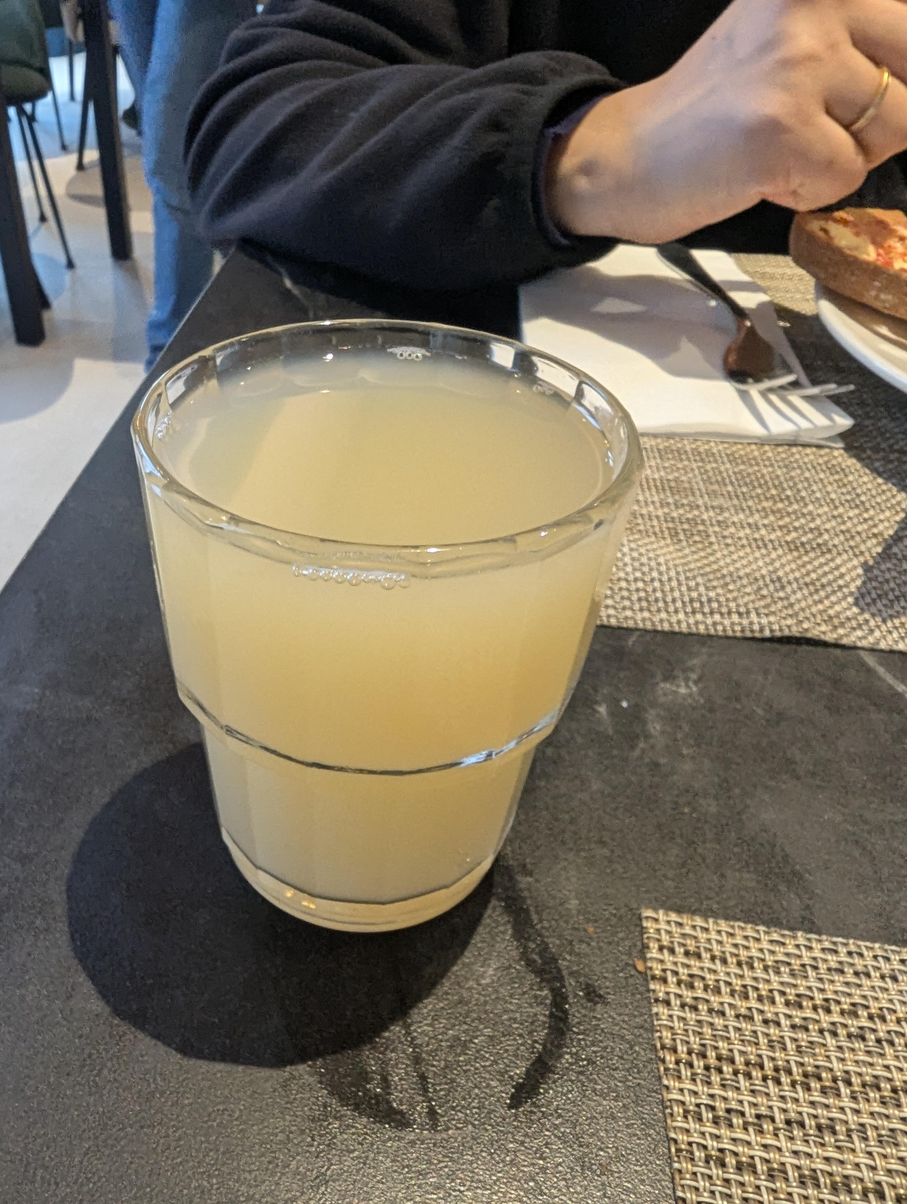 Glass of apple juice..felt like having apple sauce ones again...