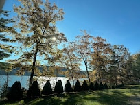 View from the lodge of the lake
