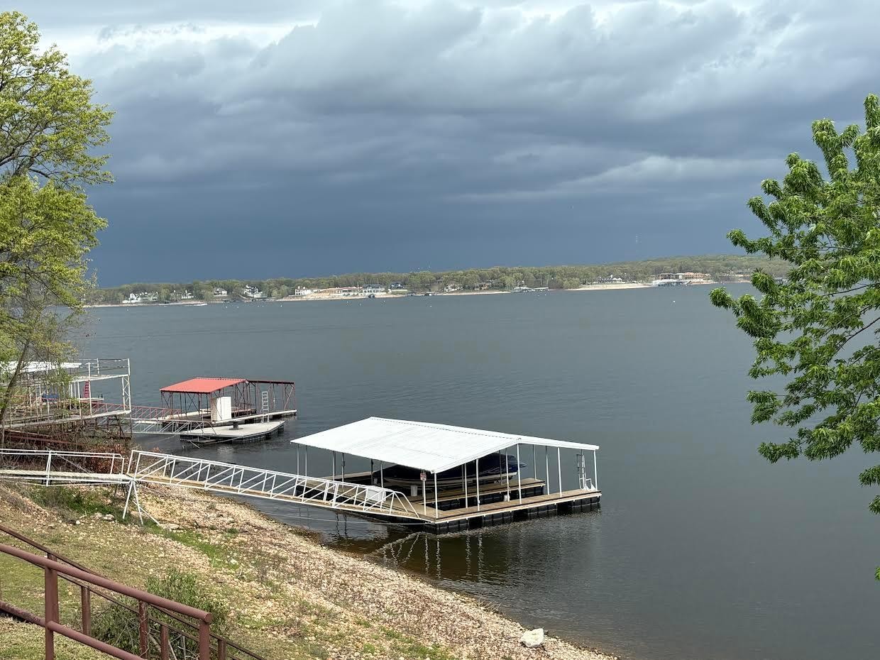 An afternoon storm rolling in while we were sitting on the deck. 
