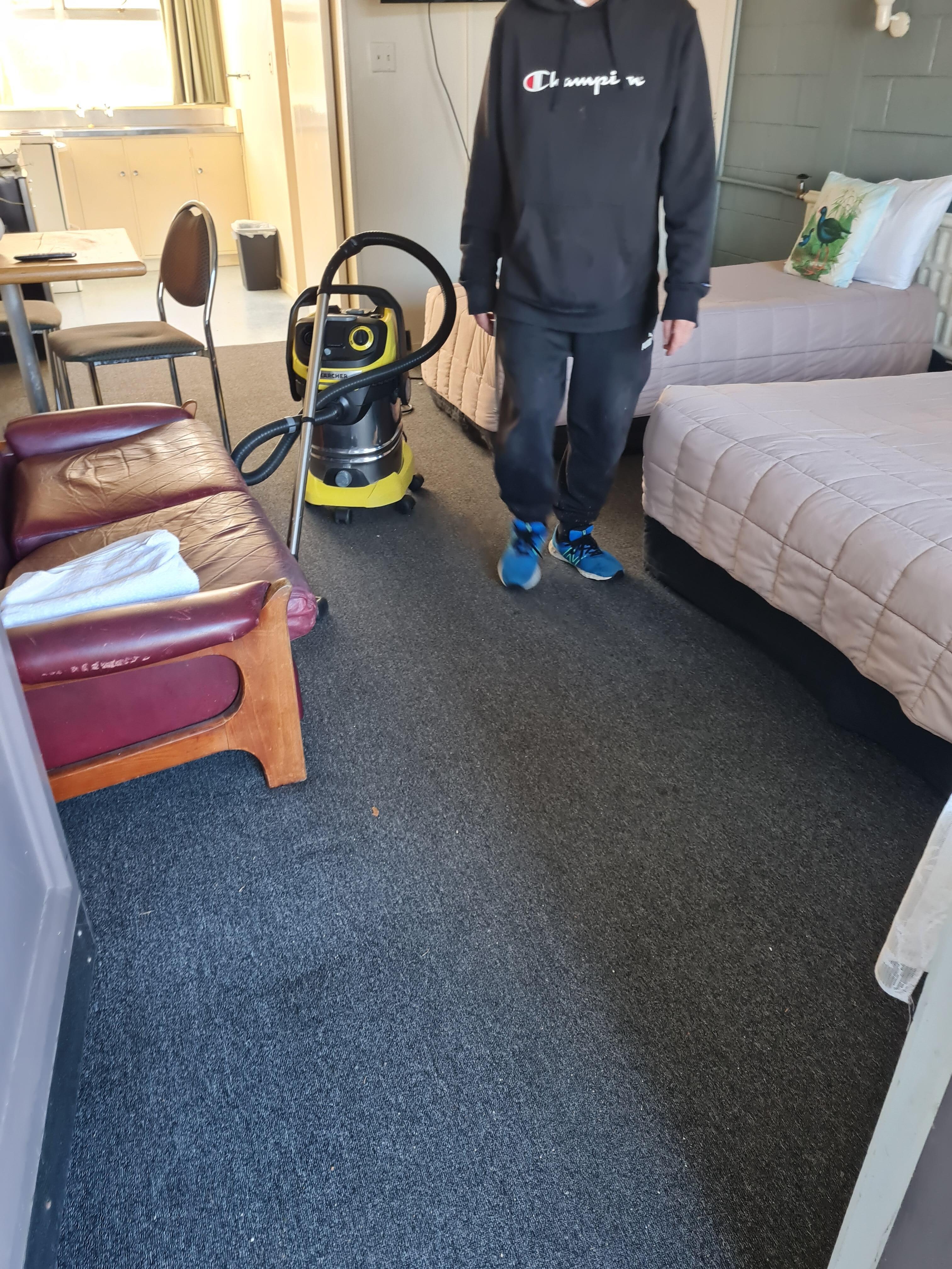 Carpet not vacuum bathroom old