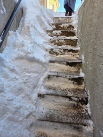 Stairs to the apartment.