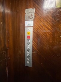 Floor buttons in lift.