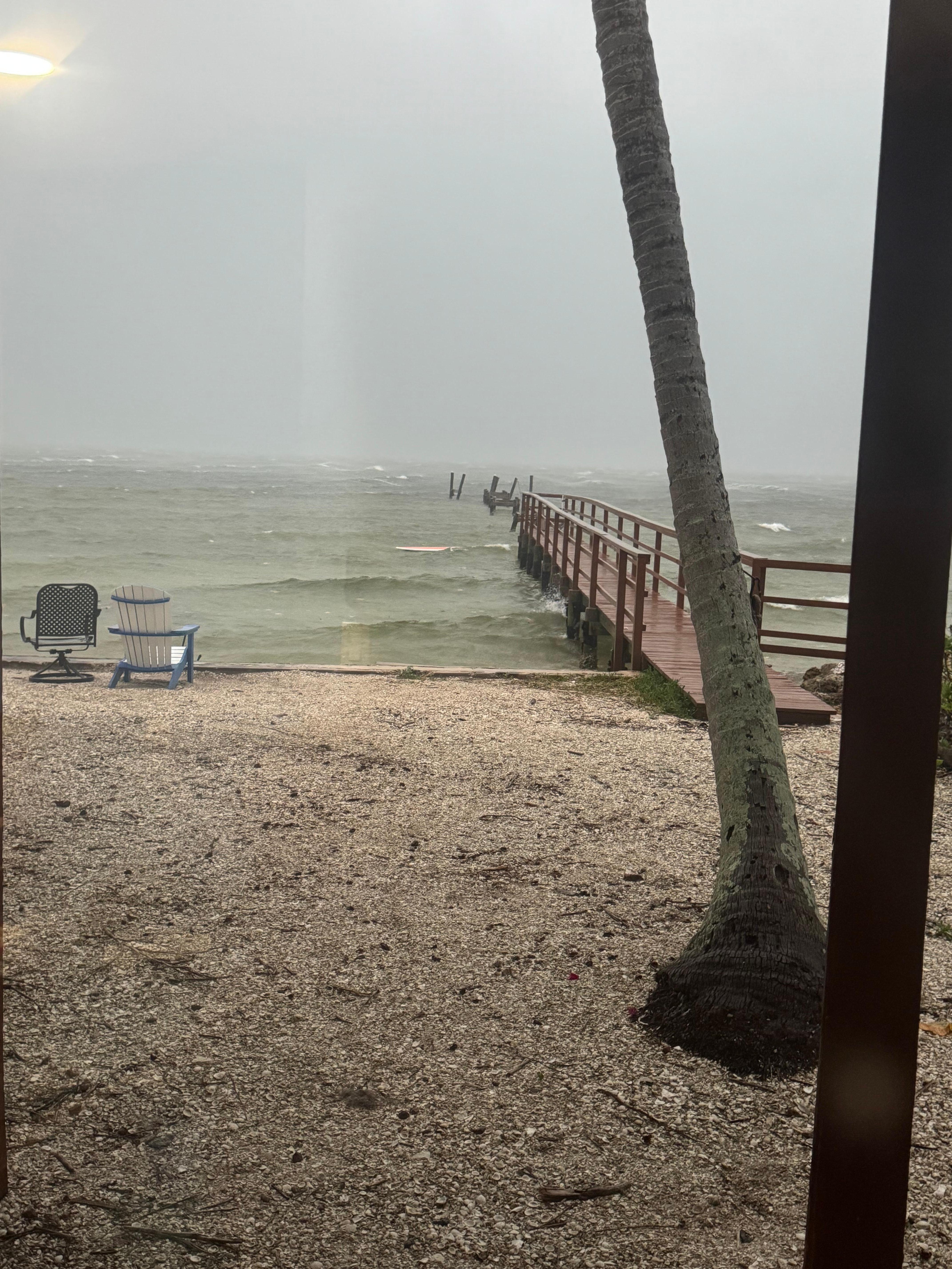 View from the sliding glass door during a big storm that rolled through. 